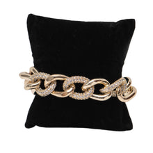 Load image into Gallery viewer, The Statement Link Bracelet with Cubic Zirconias