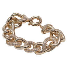 Load image into Gallery viewer, The Statement Link Bracelet with Cubic Zirconias