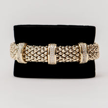 Load image into Gallery viewer, Wickedly Charming Flexible 1/2" Cuff Bracelet with Cubic Zirconia