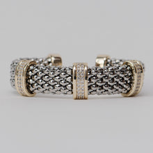 Load image into Gallery viewer, Wickedly Charming Flexible 1/2" Cuff Bracelet with Cubic Zirconia