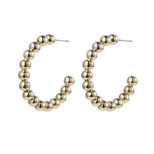 Load image into Gallery viewer, Multi Bubble Ball Open Hoop Earrings