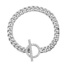 Load image into Gallery viewer, Dazzling Toggle Polished Curb Bracelet