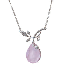 Load image into Gallery viewer, Whispering Vines Swarovski Pink Crystal Necklace