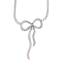 Load image into Gallery viewer, Bowtastic CZ Strand Necklace