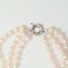 Load image into Gallery viewer, Triple Strand Freshwater Pearl Necklace