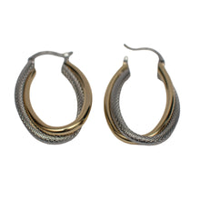 Load image into Gallery viewer, Two Tone Oval Hoops