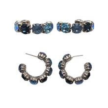 Load image into Gallery viewer, Luxury Harmony Multi-Tone Swarovski Crystal Hoop Earrings