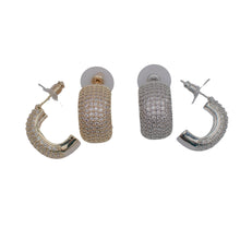 Load image into Gallery viewer, Radiant Half Hoop Earrings