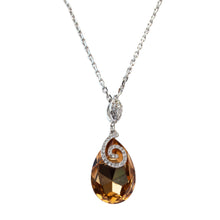 Load image into Gallery viewer, Sunfire Spiral Swarovski Crystal Necklace