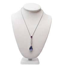 Load image into Gallery viewer, Purple Crossing Swarovski Crystal Necklace