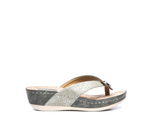Load image into Gallery viewer, Cute as a Button Wedge Sandal by Good Choice