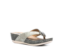 Load image into Gallery viewer, Cute as a Button Wedge Sandal by Good Choice