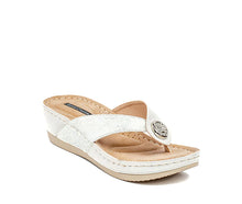 Load image into Gallery viewer, Cute as a Button Wedge Sandal by Good Choice