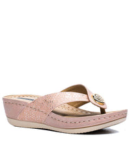 Load image into Gallery viewer, Cute as a Button Wedge Sandal by Good Choice