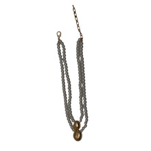 Load image into Gallery viewer, Double The Pearls Necklace with Gold Pendant