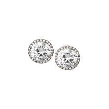 Load image into Gallery viewer, Cinderella's Favorite CZ Stud Earrings with Halo