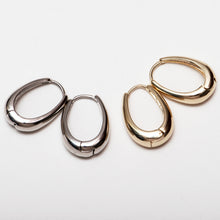 Load image into Gallery viewer, Sleek Elegance Oval Drop Hinge Earrings