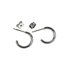 Load image into Gallery viewer, Classic Post Back Half Hoops Earrings