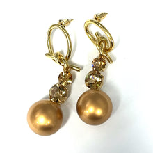 Load image into Gallery viewer, Swarovski Tied Knot Drop Earrings