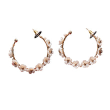 Load image into Gallery viewer, Floral Vine Hoop Earrings