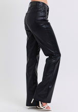 Load image into Gallery viewer, Oh My! Good Lord! Vegan Leather High Waisted Boot Cut Pant by Judy Blue