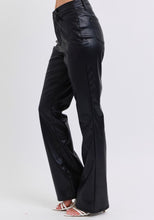 Load image into Gallery viewer, Oh My! Good Lord! Vegan Leather High Waisted Boot Cut Pant by Judy Blue