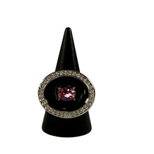 Load image into Gallery viewer, Midnight Pink Halo Oval Ring