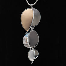 Load image into Gallery viewer, Falling Leaves Matte & Polished Long Necklace