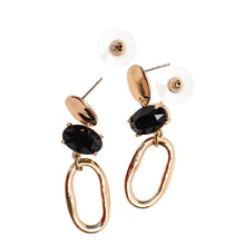 Load image into Gallery viewer, Oval Harmony crystal Dangle Earrings
