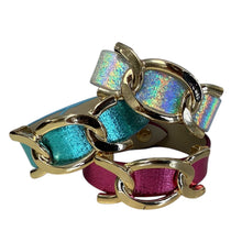 Load image into Gallery viewer, Metallic Glamour Vegan Leather Bracelet