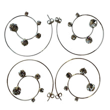 Load image into Gallery viewer, Spiraling Glamour CZ Open Hoop Earrings