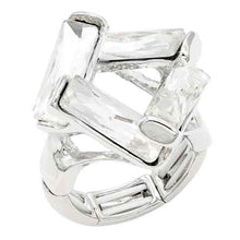 Load image into Gallery viewer, Overlapping Baguette Crystal Ring