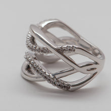 Load image into Gallery viewer, Bending to Life CZ Ring