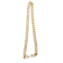 Load image into Gallery viewer, Making A Connection Polished Curb Necklace with Cubic Zirconia Clasp