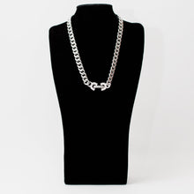 Load image into Gallery viewer, Making A Connection Polished Curb Necklace with Cubic Zirconia Clasp