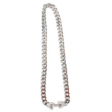 Load image into Gallery viewer, Making A Connection Polished Curb Necklace with Cubic Zirconia Clasp