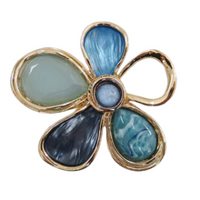 Load image into Gallery viewer, Multi Texture Loop Flower Magnetic Brooch