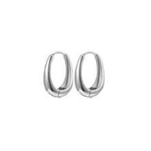 Load image into Gallery viewer, Sleek Elegance Oval Drop Hinge Earrings