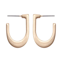 Load image into Gallery viewer, Hooked On You Matte Open Hoop Earrings
