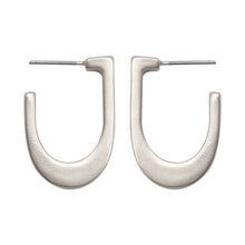 Load image into Gallery viewer, Hooked On You Matte Open Hoop Earrings
