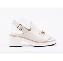 Load image into Gallery viewer, Ophelia Chain Luxe Leather Sling Back Strap Sandal