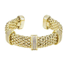 Load image into Gallery viewer, Wickedly Charming Flexible 1/2" Cuff Bracelet with Cubic Zirconia