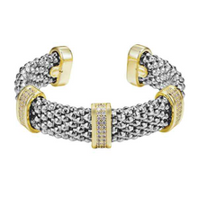 Load image into Gallery viewer, Wickedly Charming Flexible 1/2" Cuff Bracelet with Cubic Zirconia