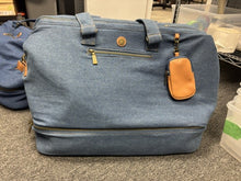Load image into Gallery viewer, The Aubree 20" Denim Zip Drop Bottom Frame Weekender By Max Studio