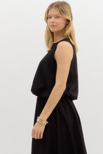 Load image into Gallery viewer, High Neck Sleeveless Bubble Blouse