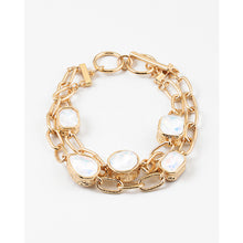 Load image into Gallery viewer, Opalite Double Layer Bracelet - White Opal Crystal