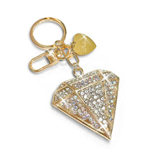 Load image into Gallery viewer, Diamond Rhinestone Clip Ring Key Chains by Jacqueline Kent
