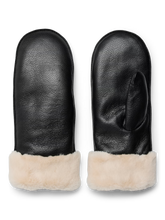 Load image into Gallery viewer, Warm and Cozy Vegan Leather and Fur Mittens