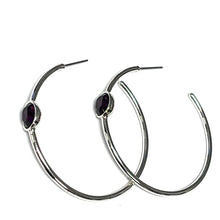 Load image into Gallery viewer, Gem Set Hoop Earrings
