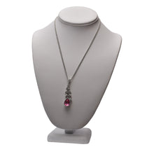 Load image into Gallery viewer, Pink Cascade Swarovski Crystal Necklace
